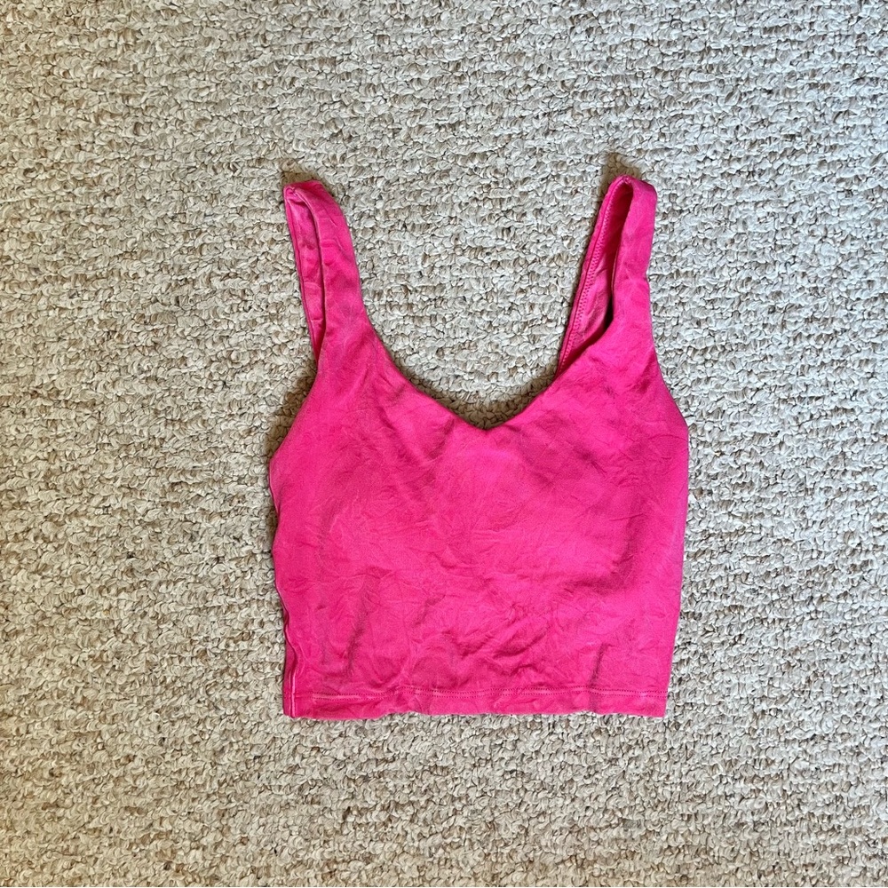 OFFLINE By Aerie Real Me Low Key Longline Sports Bra Hot Pink
